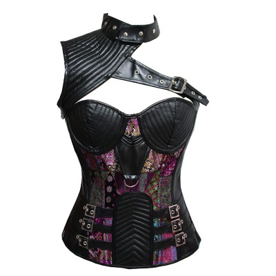 Steampunk Corsets And Bustiers Slimming Flower Pattern Sexy Purple ...