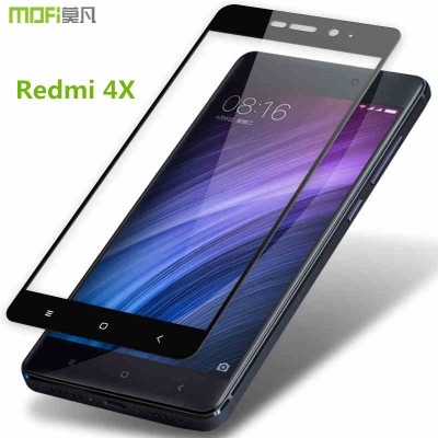 xiaomi redmi 4x glass tempered glass redmi note 4x screen protector MOFi original 9H 2.5D full cover redmi 4x protective glass 