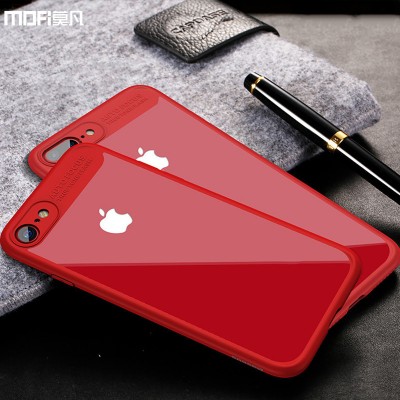 MOFI phone case For iphone 6s plus case cover for iphone 6s case for iphone 7 7 plus case transparent hard back cover soft edge frame red 6P 7P