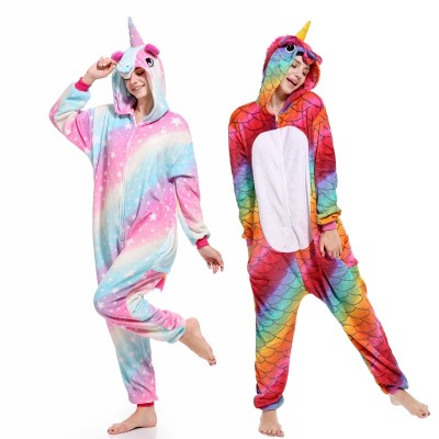 Women Pajama Flannel panda Unicorn Cartoon Cosplay Adult Onesie For Adults Animal Pajamas Adult Unicorn Pajamas Winter Onesie