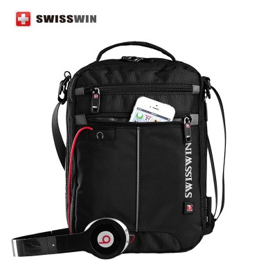 Swisswin Messenger Shoulder Bag 11 Inch Black Bag For Ipad Handy Crossbody Bag For Students Casual Oxford Messenger Satchel Swisswin Messenger Shoulder Bag 11 Inch Black Bag For Ipad Handy Crossbody Bag For Students Casual Oxford Messenger Satchel