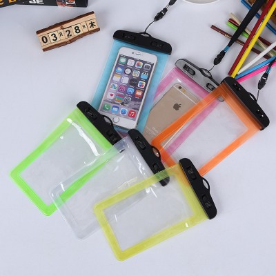 Clear Waterproof Pouch Bag Dry Case Cover For Cell Phone iphone6s plus Samsung S7 edge