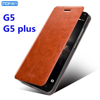 Case for MOTO G5 cover MOFi original for moto g5 plus case for Motorola g5 pu leather flip case kickstand holder inner soft tpu 