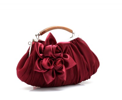 Rushed New Solid Bag Mini Single Hasp Wristlets Women Floral Day Clutch Handbags Bag Diamond Satin Flower Evening Tote Bag 
