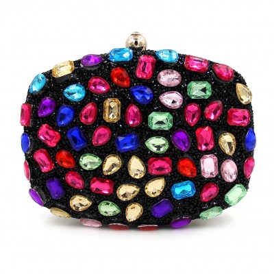 New Design Evening Bag Green Stone Crystal Luxury Day Clutch Bag Diamond Ladies Handbags Beaded Party Purse Bride Wedding Bag 