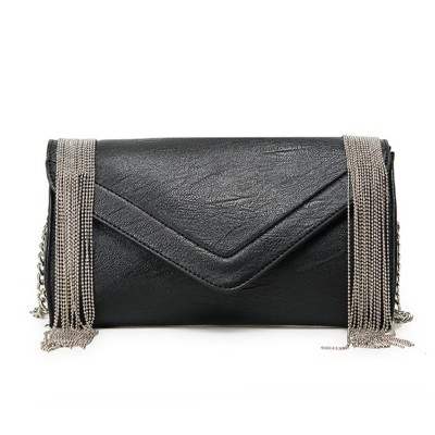 European and American fashion retro fringe envelope bags ,famous punk style crossbody chain bags party evening bags women clutch 