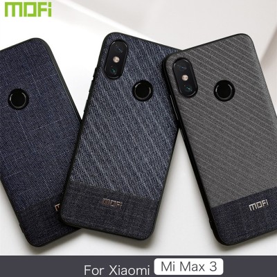 Xiaomi Mi Max 3 Case Mofi Xiaomi Mi Max 3 Case Cover Gentleman Business Fabrics Phone Case for Xiaomi