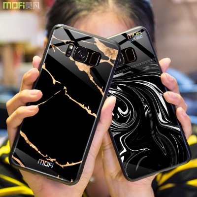 Mofi  Case For Samsung Galaxy S8 Plus for Samsung Galaxy s8  Case Glass Hard Case Cover for samsung s8 samsung s8 plus marble grain black for galaxy s8 plus Phone Case