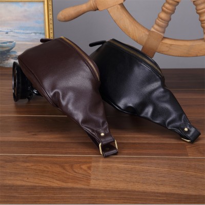Leather Fanny Pack 2019 new arrival leather men waist packs man cowhide black fashion fanny pack bag