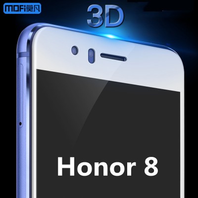 Huawei honor 8 screen protector tempered glass MOFi original full cover 3D soft edge frame honor 8 protective glass blue white Phone Cases For huawei 