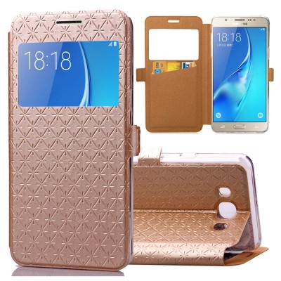 Window Leather Wallet Case For Coque Samsung Galaxy J5 2019 Case Silicone TPU Flip Phone Case Samsung Galaxy J5 2019 Cover Stand