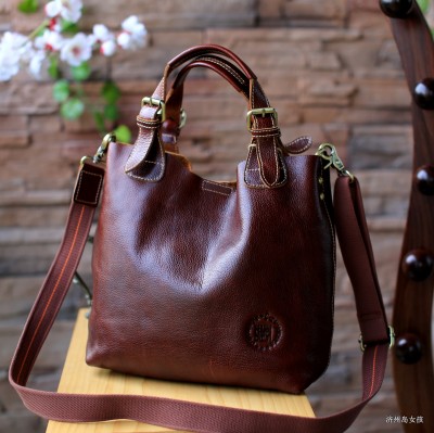 Womens Leather Vintage Shoulder Bag Crossbody bag Messenger Bag