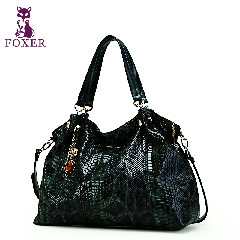 FOXER 2019 women genuine leather handbag designer handbags high quality shoulder bags famous ...