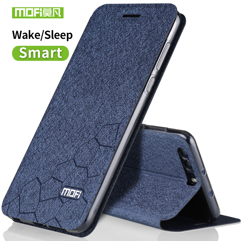 Huawei Honor 9 Case Cover Silicon Luxury Flip Leather Original Mofi Huawei honor 9 Phone Protector Transparent Tpu Back