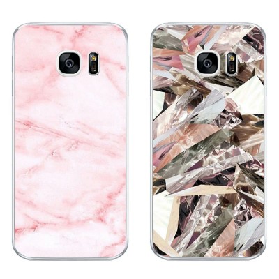 For Samsung Galaxy J3 J5 J7 2019 Phone Case S4 S6 S7 Edge Plus Shell C5 C7 Transparent Cover Soft Silicon Marble Texture Pattern