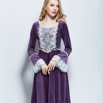 Sleepwear Nightgown Women Winter Velvet Nightdress Nightclothes