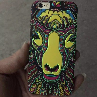 Phone Case For OPPO r10 plus r11 plus f3 plus caus Painting Luminous phone case Embossed flower animal tiger lion elephant pattern cover