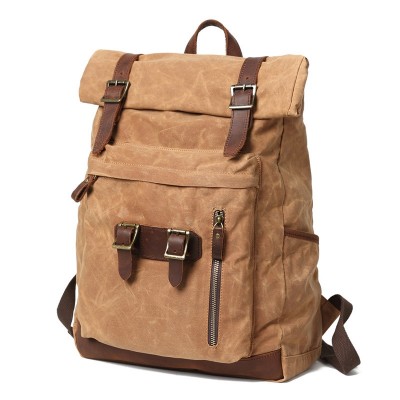 Men Canvas Backpack Outdoor Travel Backpack Canvas School Bag Canvas Backpack Outdoor Waterproof Travel Bag