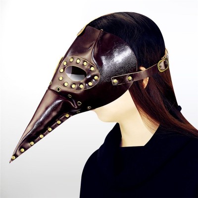 Steampunk Bird Mask Plague Mask Steampunk Plague Doctor Mask PU Skin Plague Long Beak Doctor Mask Long Bird Skull Mask Halloween Cosplay Party Festival Party Supplies Role-playing