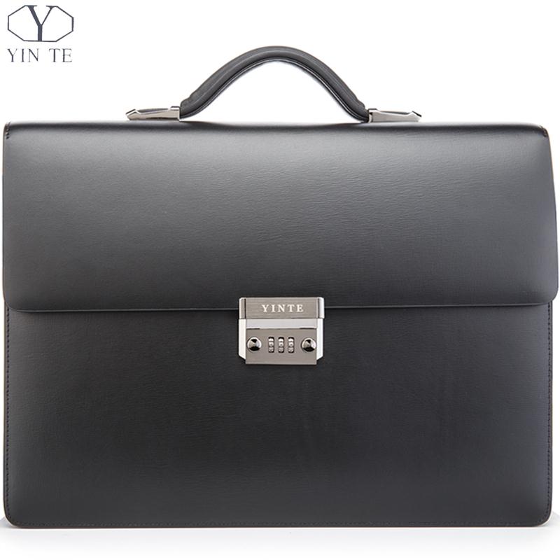 Men's Leather Briefcase Business Attache Case Messenger Shoulder CrossBody Bag