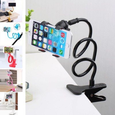 2019 New Universal Long Arm Lazy Mobile Phone Clip Holder Desk Bed Stand Bracket 360 Rotating For iphone