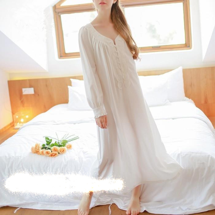 white nightdress cotton