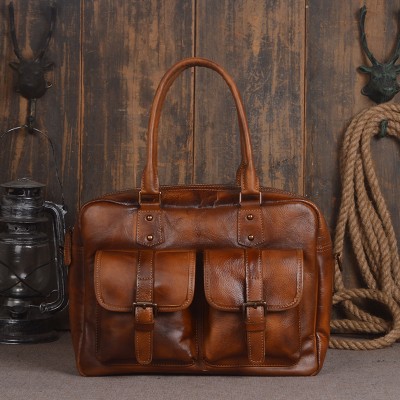 2019 Sale Direct Selling Mens Bags Genuine Leather Handbags Vintage Totes Briefcases Natural Cow Shoulder Bag Male Messenger 