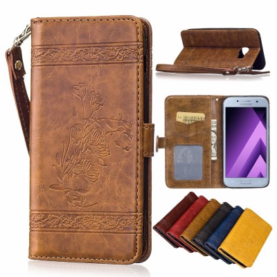 For Samsung Galaxy A5 2019 A5 2019 Case Retro embossed Leather&TPU Wallet Cover Coque Capinhas For Galaxy A5 A510 A510f A5100